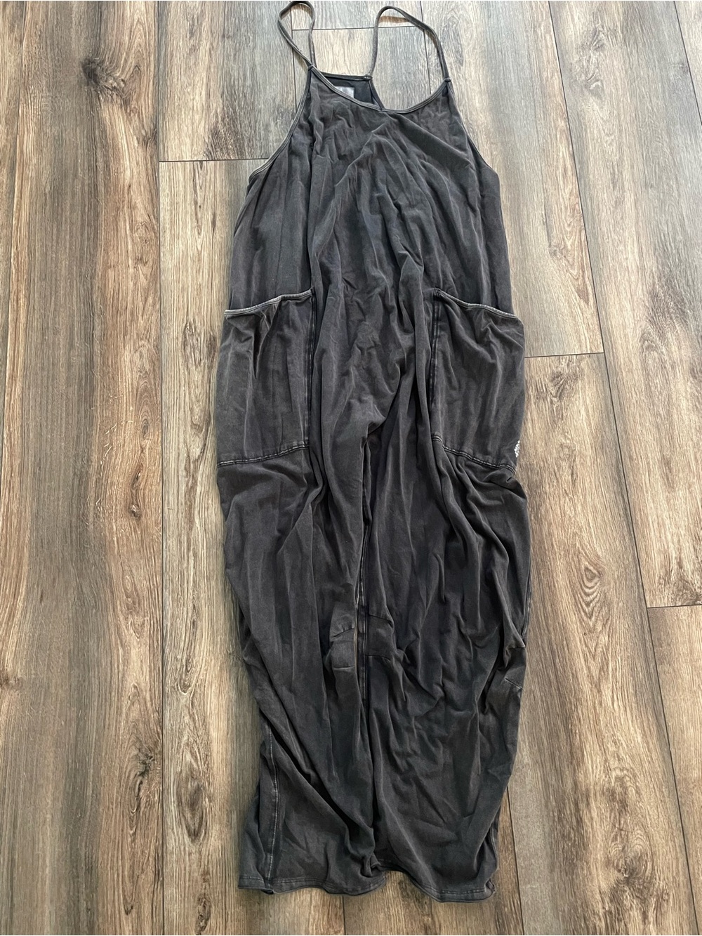 Free People Hot Shot Onesie- Washed Black